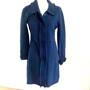 Boden Textured Navy Trench Coat